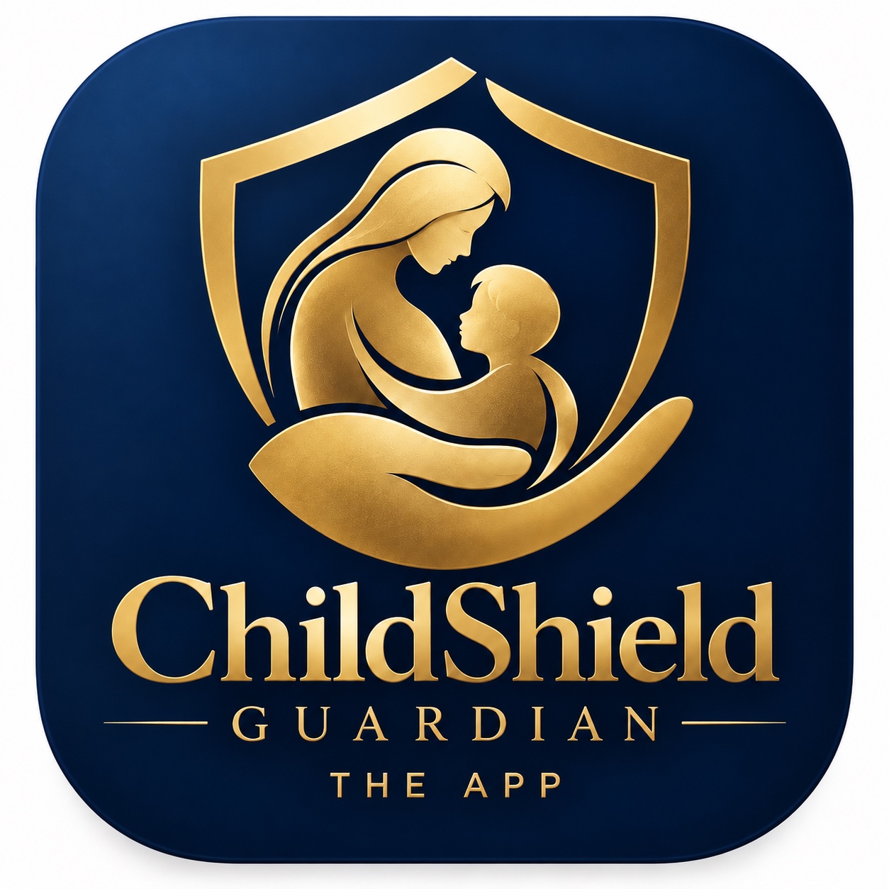 ChildShield Guardian navy and gold logo